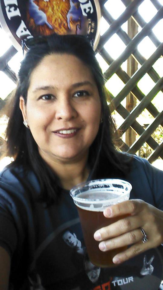 Enjoying a Rapp Pale Ale at Cajun Cafe on the Bayou.